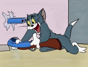 Create meme: Tom and Jerry cat, Tom and Jerry Tom with a gun, Tom and Jerry