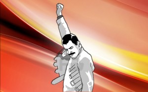 Create meme: Freddie mercury hand to the top, Freddie Mercury, freddie mercury meme