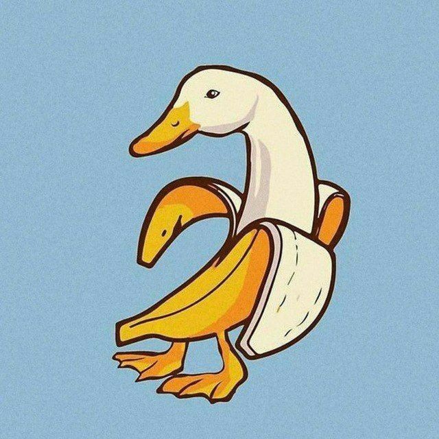 Create meme: banana ducks, duck banana, banana goose