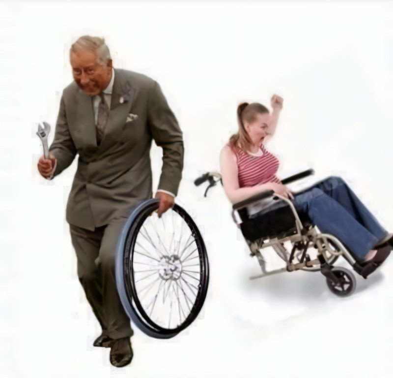 Create meme: electric wheelchair, wheelchair, a robot in a wheelchair