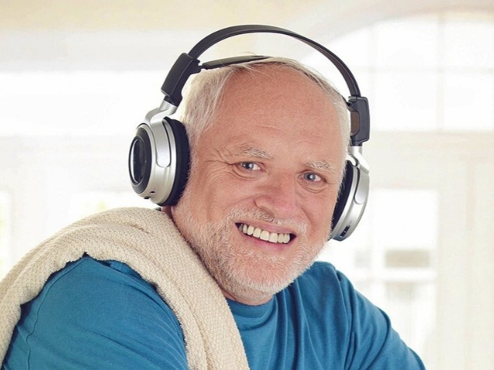 Create meme: the man in the earphones, grandfather Harold , twitch.tv
