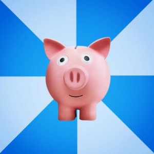 Create meme: piggy bank, pig, peppa pig