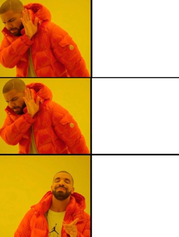 Create meme: meme drake , Drake meme original, meme with a black man in the orange jacket