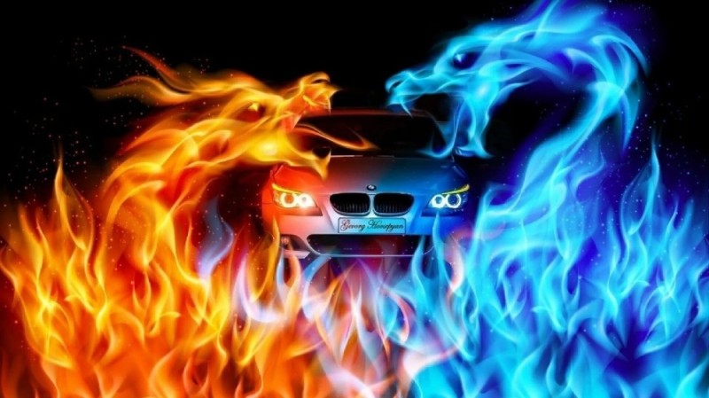 Create meme: fire flame, the car is on fire, fire background
