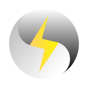 Создать мем: круглый значок молния, значок молния, логотип электричество