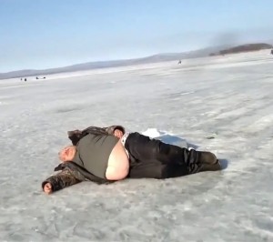 Create meme: dad naman, drunk fisherman, drunken fisherman on the ice