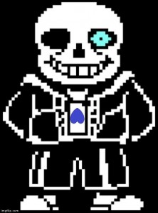 Create meme: sans pixel black and white