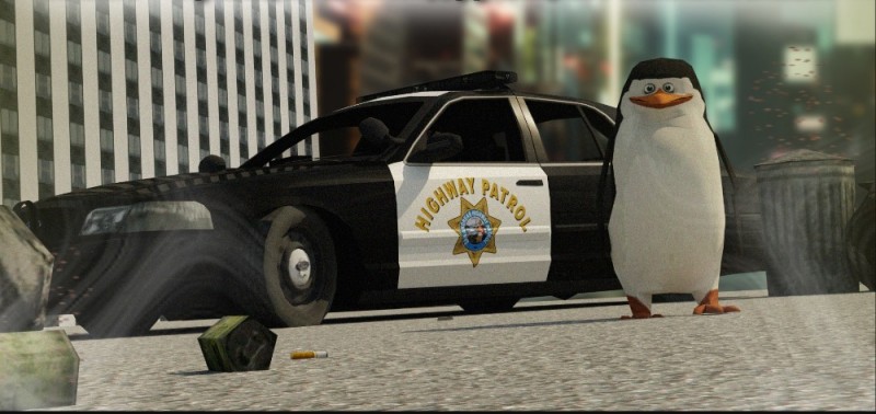 Создать мем: пингвины мадагаскара, crown victoria police interceptor, grand theft auto v