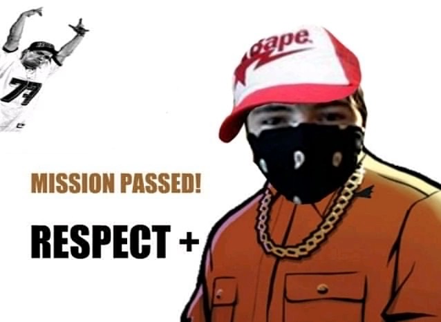 Create meme: respect gta san andreas, meme mission passed, gta san andreas cj