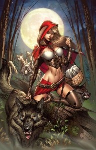 Create meme: grimm fairy tales, little red riding hood