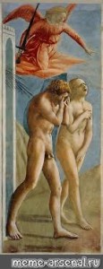 Create meme: masaccio's exile from paradise, Masaccio the expulsion of Adam and Eve from paradise, exile from paradise