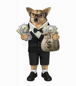 Создать мем: american banker, финансист собака вилы, собака джентльмен