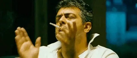 Create meme: a frame from the movie, ajith, We smoke and drink