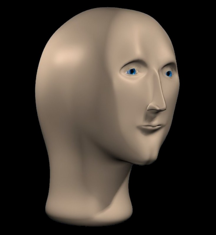 Create meme: mannequin head, meme head, Wang of stonx