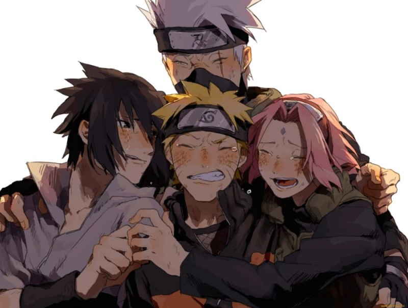 Create meme: team 7 naruto sasuke sakura kakashi, naruto Sasuke Sakura , naruto 