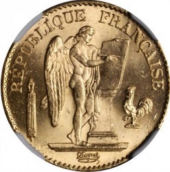 Create meme: 20 francs 1875, 50 francs 1904, coin gold france angel