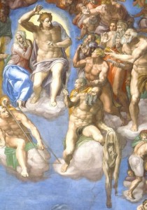 Создать мем: фреска страшный суд микеланджело, микеланджело. страшный суд. 1536–1541, микеланджело сикстинская капелла страшный суд