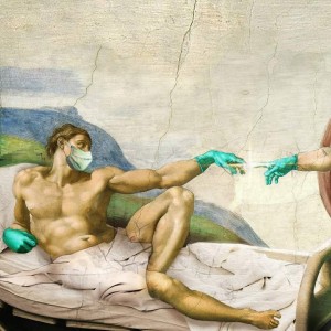Создать мем: фреска микеланджело сотворение адама, картина сотворение адама, микеланджело сотворение адама