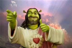 Create meme: Shrek down, shrek, happy Shrek