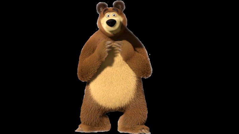 Create meme: the bear from the cartoon, Masha and the bear bear, The bear from Masha and the bear on a white background