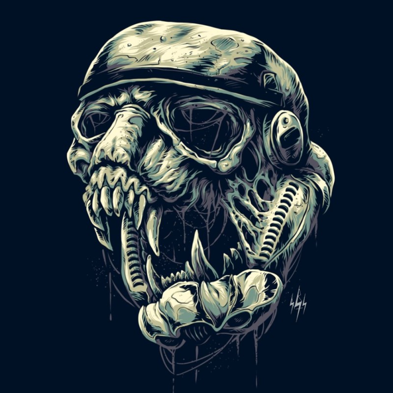 Create meme: a skull in a helmet, tattoo skull sketch, skull with beret