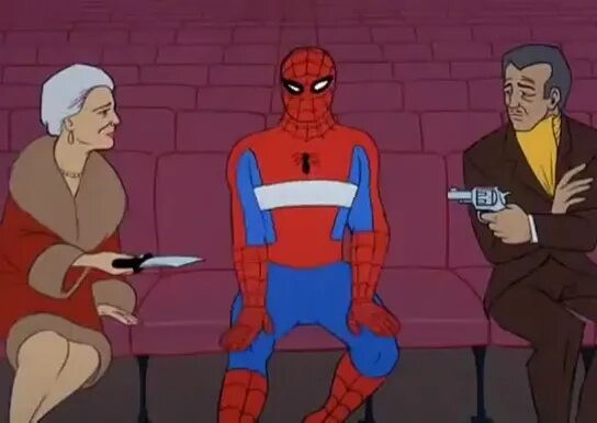 Создать мем: человек-паук мультсериал 1981, человек паук мемы, человек паук 1967