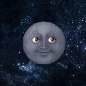 Create meme: Black moon, the moon, Emoji moon