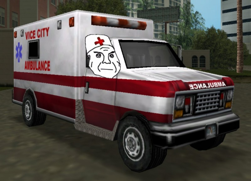 Create meme: gta vai city ambulance, vice city ambulance, ambulance gta 3
