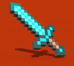 Create meme: Excalibur minecraft, photo of a diamond from minecraft, background sword in minecraft