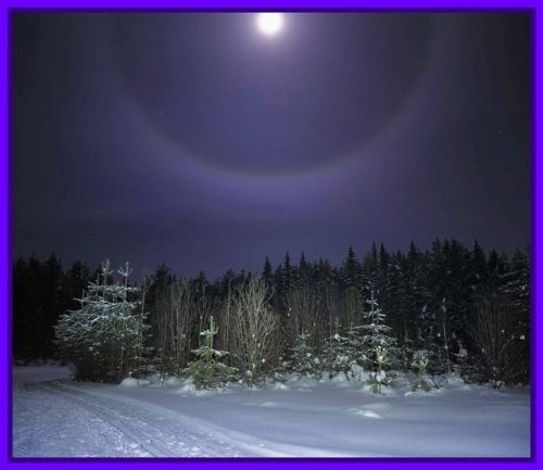 Create meme: polar lights, The Northern Lights halo, halo around the moon