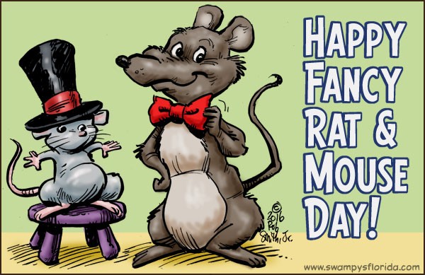 Create meme: fancy rat and mouse day, English text, mouse 