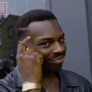 Create meme: ebony with a finger, trust but verify, smart nigger meme, Niger pictures