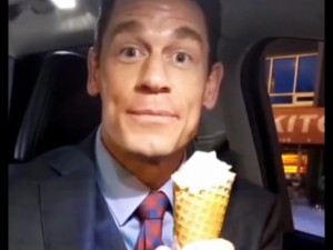 Создать мем: subtitles, john cena eats bing chilling (read desc) dowlound, unexpected john cena