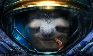 Create meme: astronaut, sloth, starcraft 2