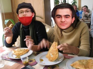 Create meme: people, meals, cheburek