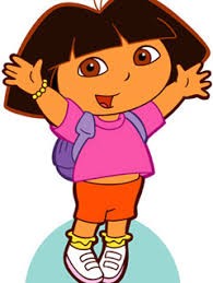 Create meme: Dasha traveler with a magnifying glass, slipper Dasha traveler, Dora the Explorer