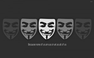 Создать мем: белая маска на черном фоне, анонимус обои, крутые обои анонимус