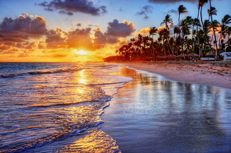 Create meme: sunset on the island, the beach is beautiful, sea beach sunset