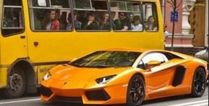 Create meme: machine, auto, a bus and a Lamborghini humor