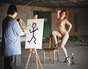 Создать мем: художник рисует натурщицу, всегда найдётся тот кто сделает дешевле картинка, художники рисующие женщин с натуры