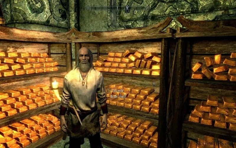 Create meme: The innkeeper of Skyrim, the elder scrolls v: skyrim, Skyrim gold bar