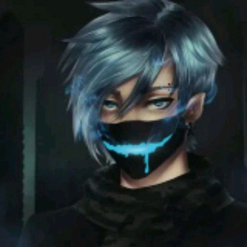 Create meme: the guy in the mask anime, anime guy in a blue mask, art the guy in the mask