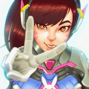 Создать мем: overwatch d va, overwatch дива арты, d va