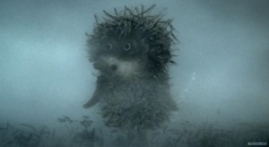 Create meme: hedgehog in the fog, hedgehog in the fog cartoon 1975