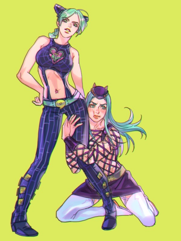 Создать мем: jojo stone ocean анасуй, джолин куджо и анасуй, джоджо джолин куджо