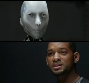 Create meme: I'm a robot Will Smith, will Smith I robot meme, I robot meme