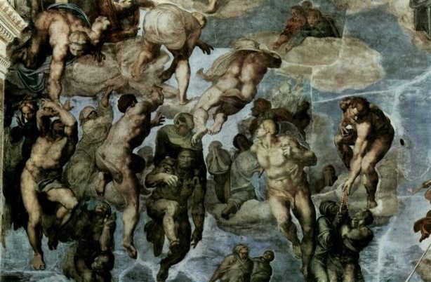 Create meme: sistine chapel fragments, the Sistine chapel, Michelangelo Buonarroti the last judgment