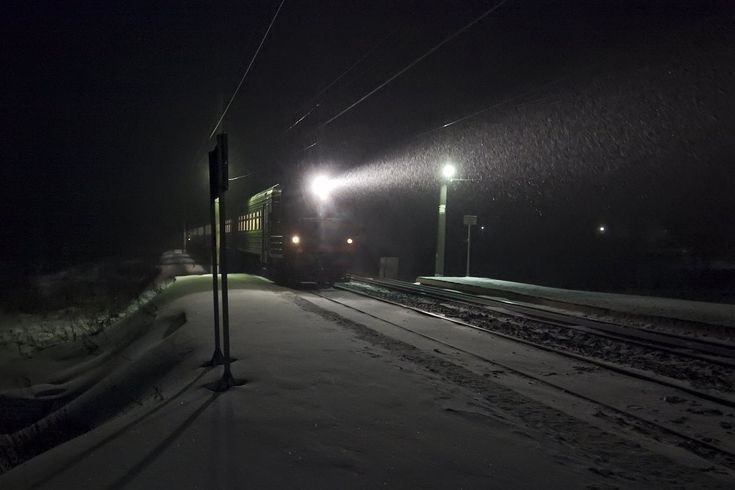 Create meme: night train, night snow, night train