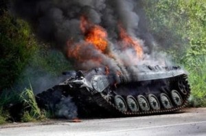 Create meme: military equipment, blowing up tanks