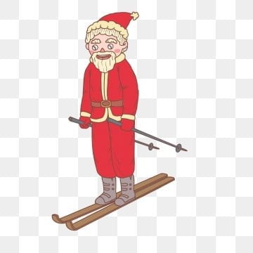 Создать мем: кататься на лыжах, мальчик на лыжах, сторож мультяшный в рождество